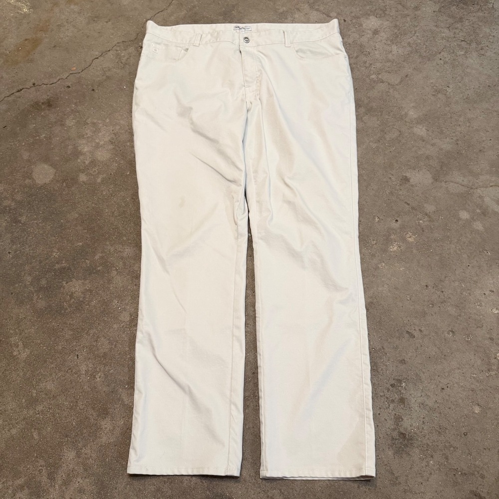 Peter Millar Pants Mens 40/32 Beige‎ Stretch Performance Five-Pocket ME0EB66FB
